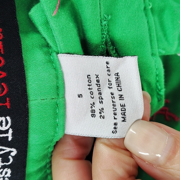 Freestyle Revolution shorts Flamingos size 5 Green Pink Midrise Stretch - Picture 5 of 7